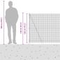 Preview: Zaunpfosten Grün 10 x 1,2 m (16 x 16 mm Netz) Stahl und PVC