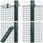 Preview: Zaunpfosten Grün 10 x 1,4 m (16 x 16 mm Maschen) Stahl und PVC