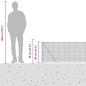 Preview: Zaunpfosten Grün 25 x 0,6 m (12 x 12 mm Maschen) Stahl und PVC