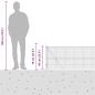 Preview: Zaunpfosten Grün 25 x 0,6 m (25 x 25 mm Netz) Stahl und PVC