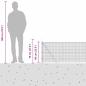 Preview: Zaunpfosten Grün 50 x 0,6 m (16 x 16 mm Maschen) Stahl und PVC