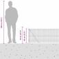 Preview: Zaunpfosten Grün 50 x 0,6 m (19 x 19 mm Mesh) Stahl und PVC
