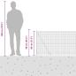 Preview: Zaunpfosten Grün 50 x 0,8 m (25 x 25 mm Maschen) Stahl und PVC