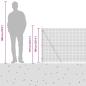 Preview: Zaunpfosten Grün 50 x 1 m (16 x 16 mm Maschen) Stahl und PVC