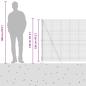 Preview: Zaunpfosten Grün 50 x 1,2 m (25 x 25 mm Gitter) Stahl und PVC