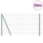 Preview: Zaunpfosten Grün 50 x 1,2 m (25 x 25 mm Gitter) Stahl und PVC