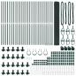 Preview: Zaunpfosten Grün 50 x 1,2 m (25 x 25 mm Gitter) Stahl und PVC