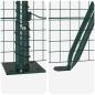 Preview: Zaunpfosten Grün 50 x 1,2 m (25 x 25 mm Gitter) Stahl und PVC