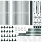 Preview: Zaunpfosten Grün 50 x 1,5 m (12 x 12 mm Maschen) Stahl und PVC