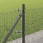 Preview: Geschweißter Drahtzaun mit Betonsockel 10 x 0,5 m Grau Netz