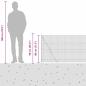 Preview: Zaunpfosten Grau 10 x 0,8 m (16 x 16 mm Draht) Stahl und PVC