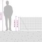 Preview: Zaunpfosten Grau 10 x 0,8 m (19 x 19 mm Maschen) Stahl und PVC