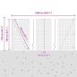 Preview: Zaunpfosten Grau 10 x 1,4 m (25 x 25 mm Netz) Stahl und PVC