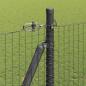 Preview: Zaunpfosten Grau 10 x 1,4 m (25 x 25 mm Netz) Stahl und PVC