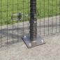 Preview: Geschweißter Drahtzaun mit Betonsockel 25 x 0,8 m Grau Netz