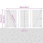 Preview: Zaunpfosten Grau 25 x 1,2 m (25 x 25 mm Netz) Stahl und PVC