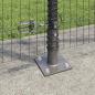 Preview: Zaunpfosten Grau 25 x 1,2 m (25 x 25 mm Netz) Stahl und PVC