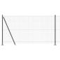Preview: Zaunpfosten Grau 25 x 1,2 m (25 x 25 mm Netz) Stahl und PVC