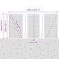 Preview: Zaunpfosten Grau 25 x 1,4 m (12 x 12 mm Netz) Stahl und PVC