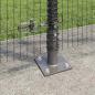 Preview: Geschweißter Drahtzaun mit Betonsockel 50 x 1,2 m Grau Netz