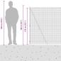 Preview: Zaunpfosten Grau 50 x 1,5 m (16 x 16 mm Maschen) Stahl und PVC