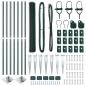 Preview: Sechseckzaun mit Pfosten 10 x 1,2 m PVC-beschichteter Stahl