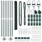 Preview: Sechseckzaun mit Pfosten 10 x 1,5 m PVC-beschichteter Stahl