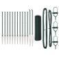 Preview: Sechseckzaun mit Pfosten 25 x 0,8 m PVC-beschichteter Stahl