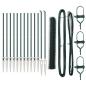 Preview: Sechseckzaun mit Pfosten 25 x 1,2 m PVC-beschichteter Stahl