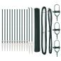 Preview: Sechseckzaun mit Pfosten 25 x 1,4 m PVC-beschichteter Stahl