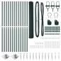 Preview: Sechseckzaun mit Pfosten 25 x 1,4 m PVC-beschichteter Stahl