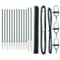 Preview: Sechseckzaun mit Pfosten 25 x 1,5 m PVC-beschichteter Stahl