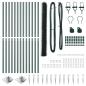 Preview: Sechseckzaun mit Pfosten 25 x 1,5 m PVC-beschichteter Stahl