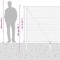 Preview: Sechseckiger Zaun mit Pfosten 25 x 1,5 m Grün Netz