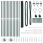 Preview: Sechseckzaun mit Pfosten 25 x 1,6 m PVC-beschichteter Stahl