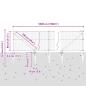 Preview: Sechseckzaun mit Pfosten 50 x 0,8 m PVC-beschichteter Stahl
