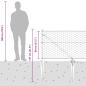 Preview: Sechseckzaun mit Pfosten 50 x 0,8 m PVC-beschichteter Stahl