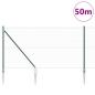 Preview: Sechseckzaun mit Pfosten 50 x 1 m PVC-beschichteter Stahl Grün