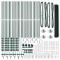 Preview: Sechseckzaun mit Pfosten 50 x 1,2 m PVC-beschichteter Stahl