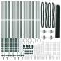 Preview: Sechseckzaun mit Pfosten 50 x 1,4 m PVC-beschichteter Stahl