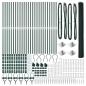 Preview: Sechseckzaun mit Pfosten 50 x 1,5 m PVC-beschichteter Stahl