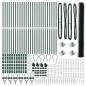 Preview: Sechseckzaun mit Pfosten 50 x 1,6 m PVC-beschichteter Stahl
