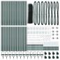 Preview: Sechseckzaun mit Pfosten 100 x 0,4 m PVC-beschichteter Stahl