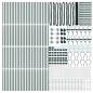 Preview: Sechseckzaun mit Pfosten 100 x 1,2 m PVC-beschichteter Stahl