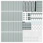 Preview: Sechseckzaun mit Pfosten 100 x 1,2 m PVC-beschichteter Stahl