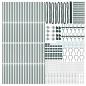 Preview: Sechseckzaun mit Pfosten 100 x 1,6 m PVC-beschichteter Stahl