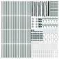 Preview: Sechseckzaun mit Pfosten 100 x 1,6 m PVC-beschichteter Stahl