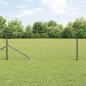 Preview: ARDEBO.de - Sechseckzaun mit Pfosten 10 x 0,8 m PVC-beschichteter Stahl