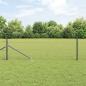 Preview: ARDEBO.de - Sechseckzaun mit Pfosten 10 x 0,8 m PVC-beschichteter Stahl