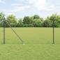 Preview: ARDEBO.de - Sechseckzaun mit Pfosten 10 x 1 m PVC-beschichteter Stahl Grau